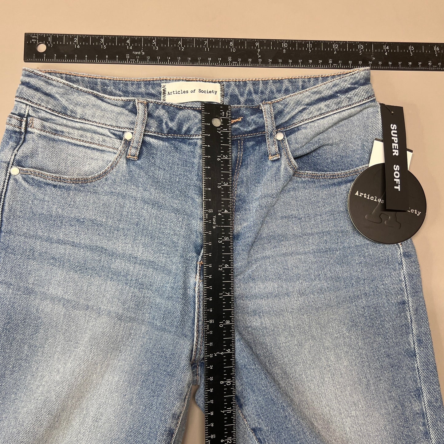 ARTICLES OF SOCIETY Orchidland Ripped Denim Jeans Women's Sz 24 Blue 4009TQ3-717 (New)