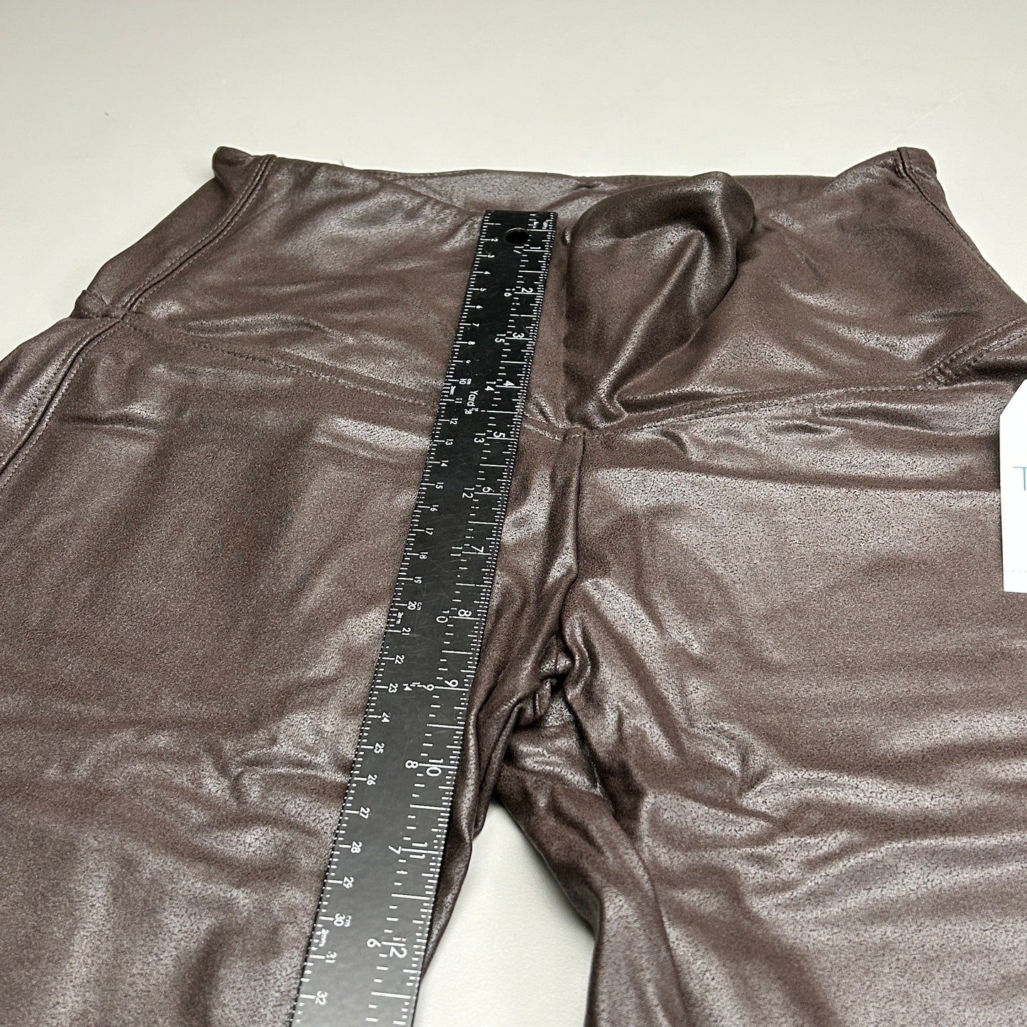TIME AND TRU Women's Faux Leather Leggings Sz S 4-6 Brown (New)