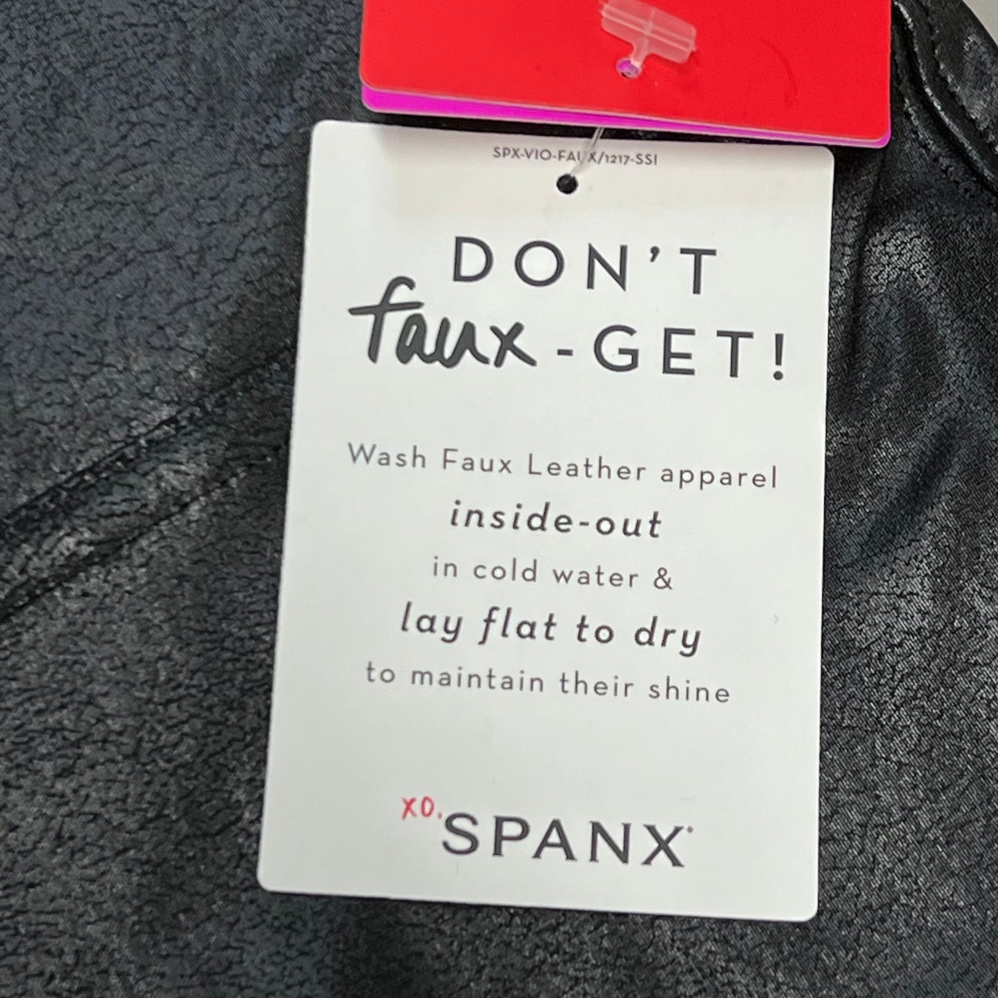 SPANX Faux Leather Leggings Women's Sz XS / TP Black 2437 (New)