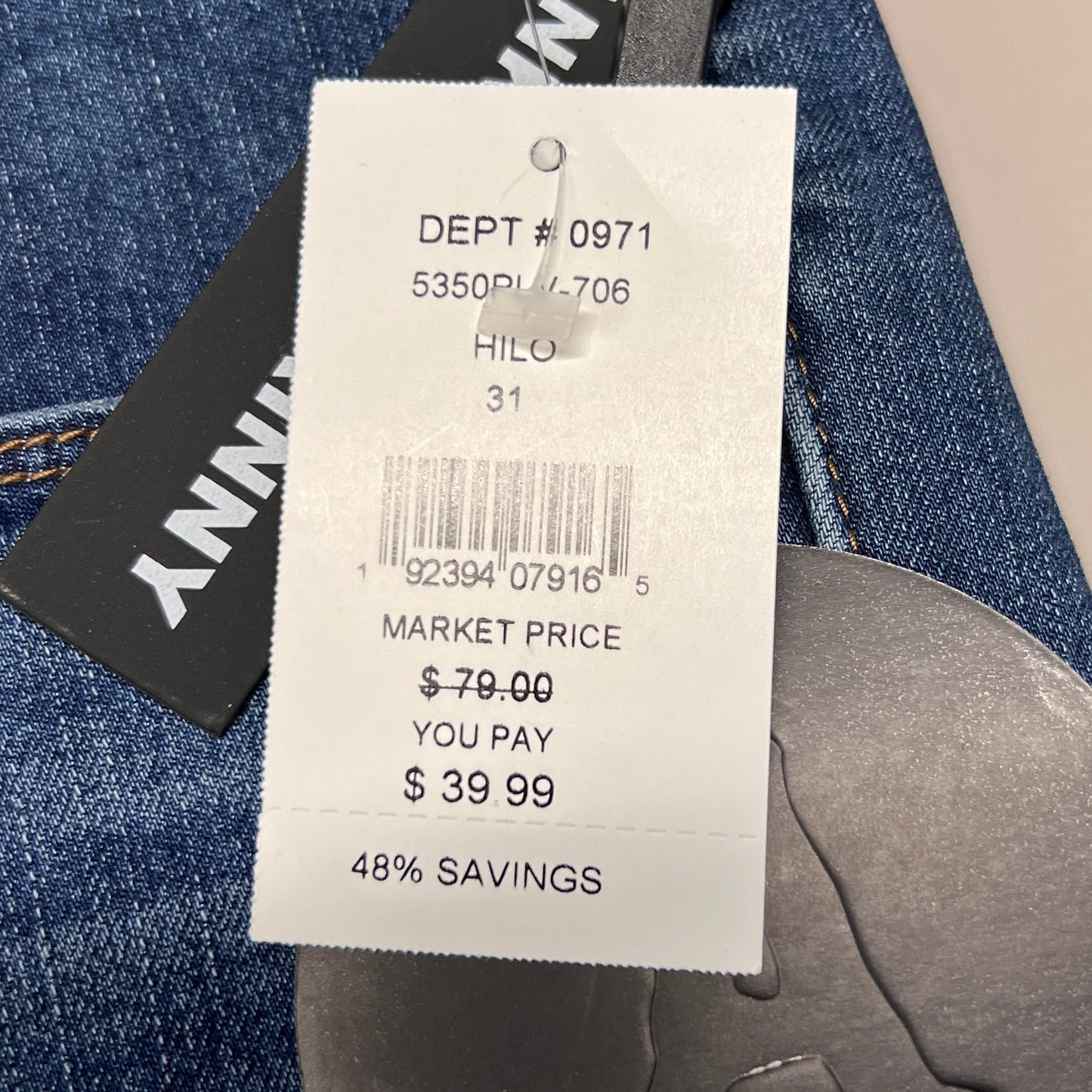 ARTICLES OF SOCIETY Hilo Ripped Denim Jeans Women's Sz 32 Blue 5350PLV-706 (New)