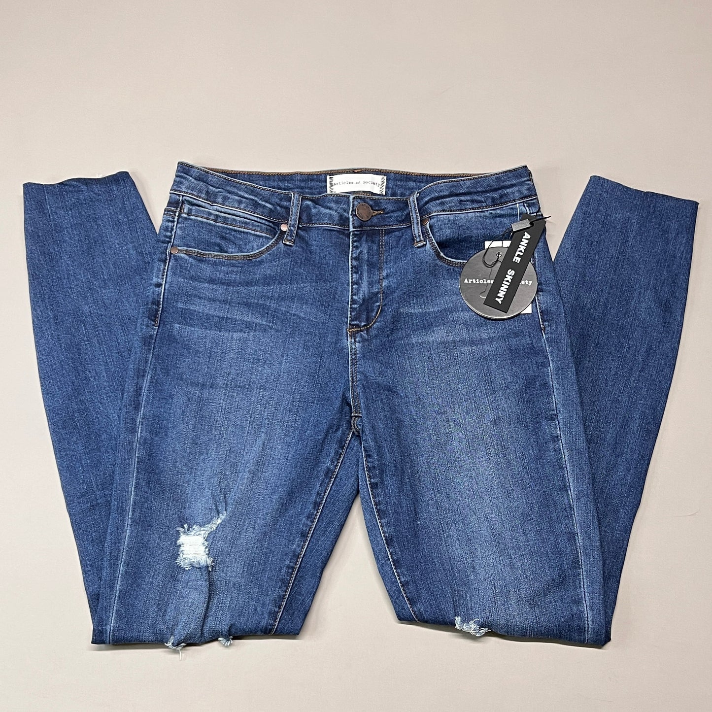 ARTICLES OF SOCIETY Hilo Ripped Denim Jeans Women's Sz 28 Blue 5350PLV-706 (New)