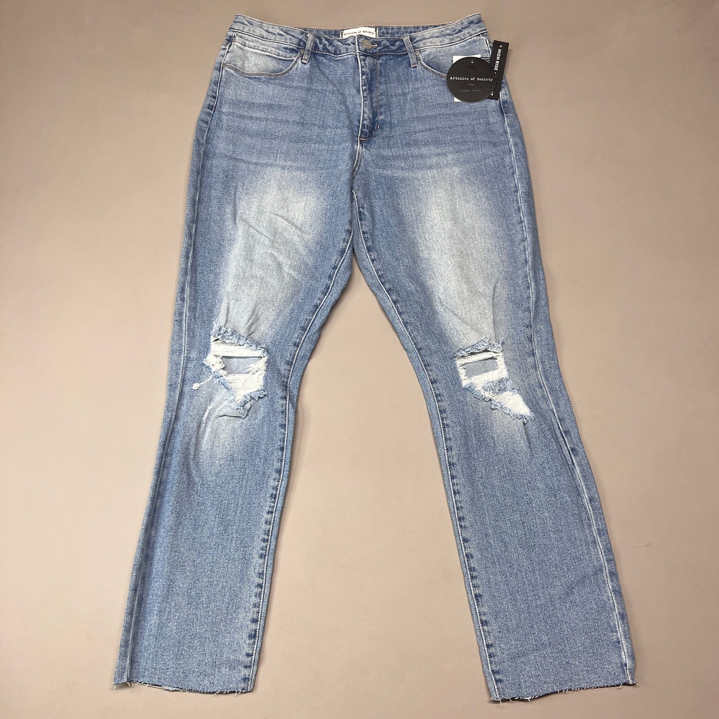 ARTICLES OF SOCIETY Orchidland Ripped Denim Jeans Women's Sz 30 Blue 4009TQ3-717 (New)