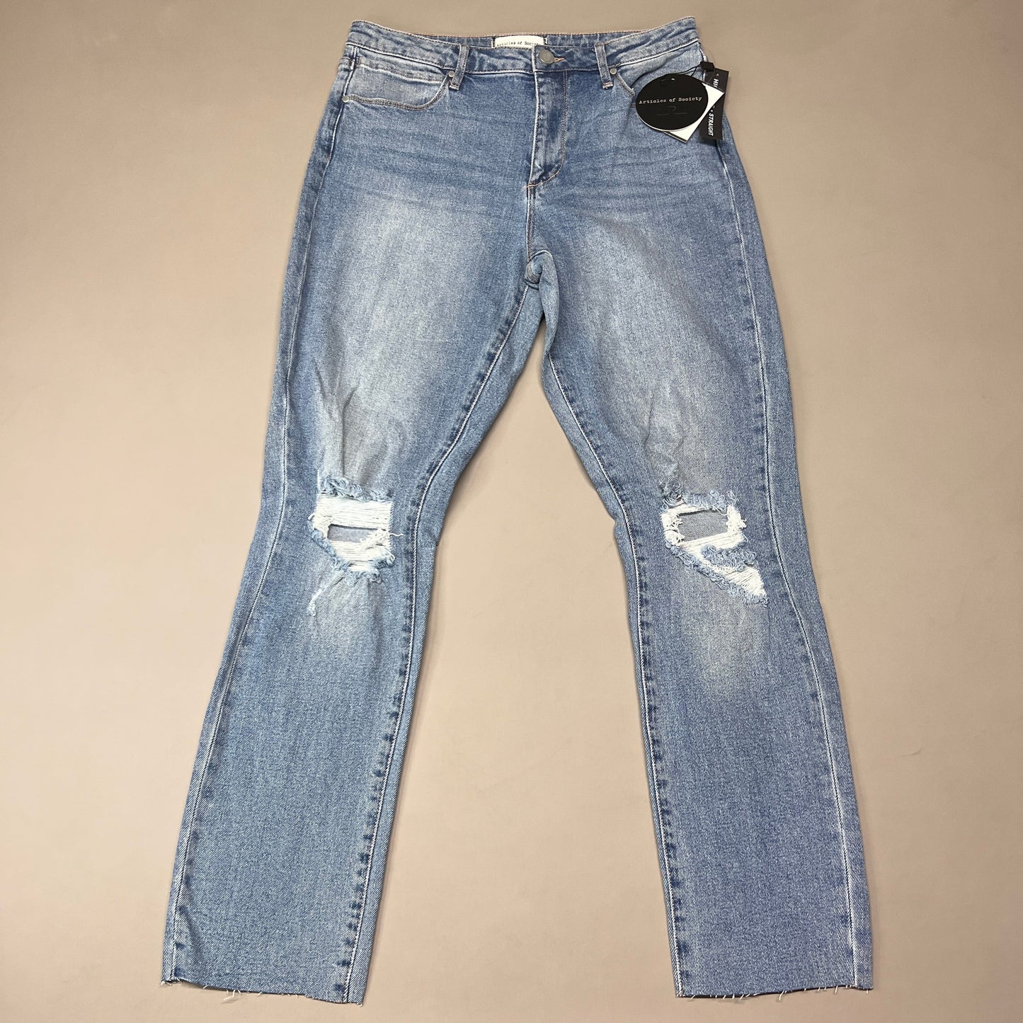 ARTICLES OF SOCIETY Orchidland Ripped Denim Jeans Women's Sz 27 Blue 4009TQ3-717 (New)