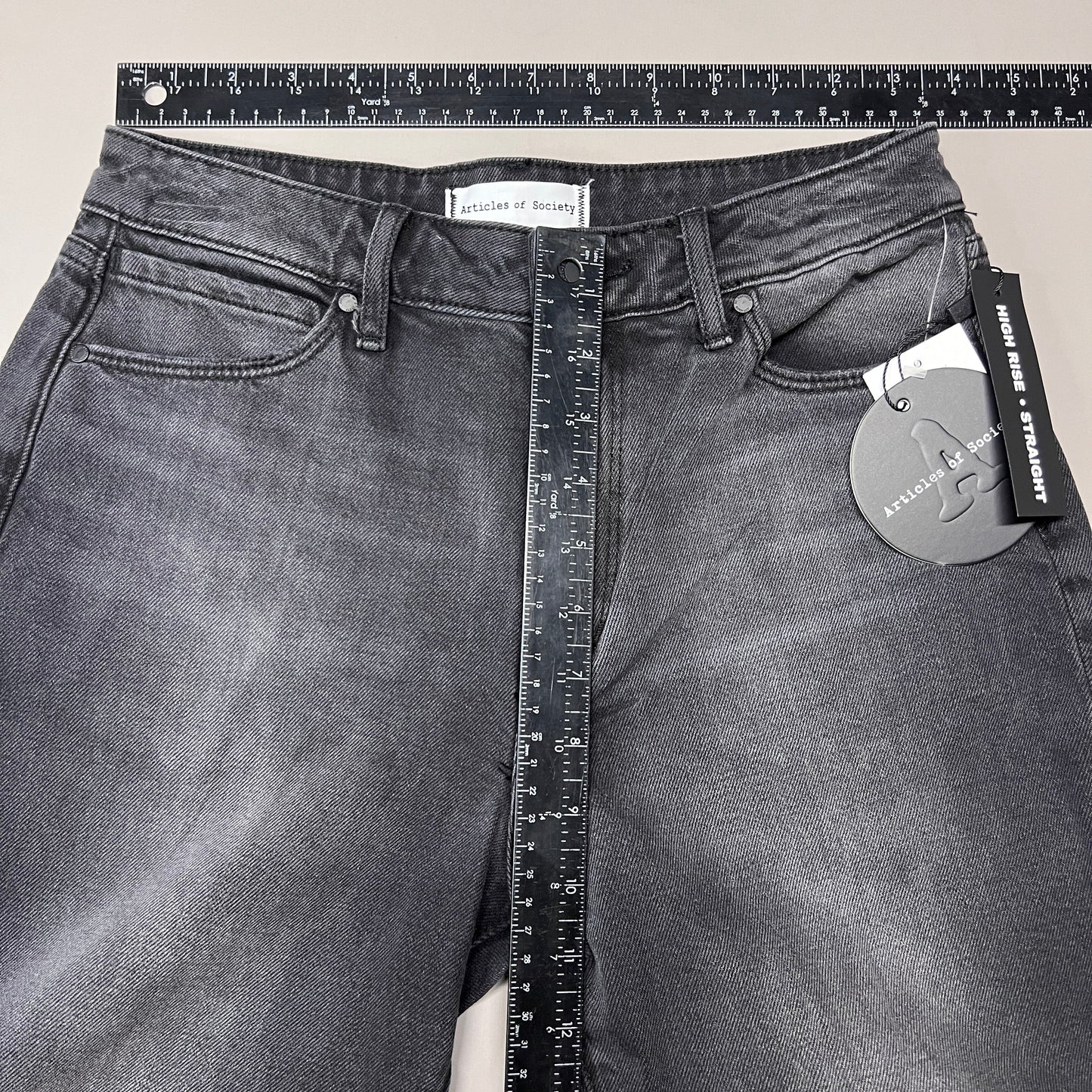 ARTICLES OF SOCIETY Kate Eleele Raw Hem Cropped Jeans Women's Sz 26 Black 4810TQB-720 (New)
