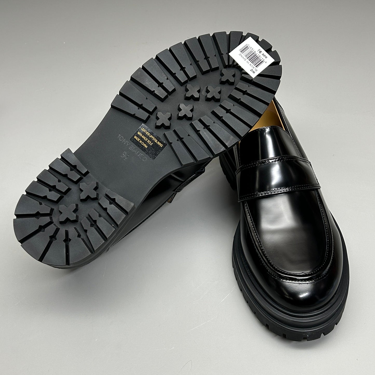 TONY BIANCO Wiz Black Hi Shine Casual Shoes Women's Sz 9.5 (New)