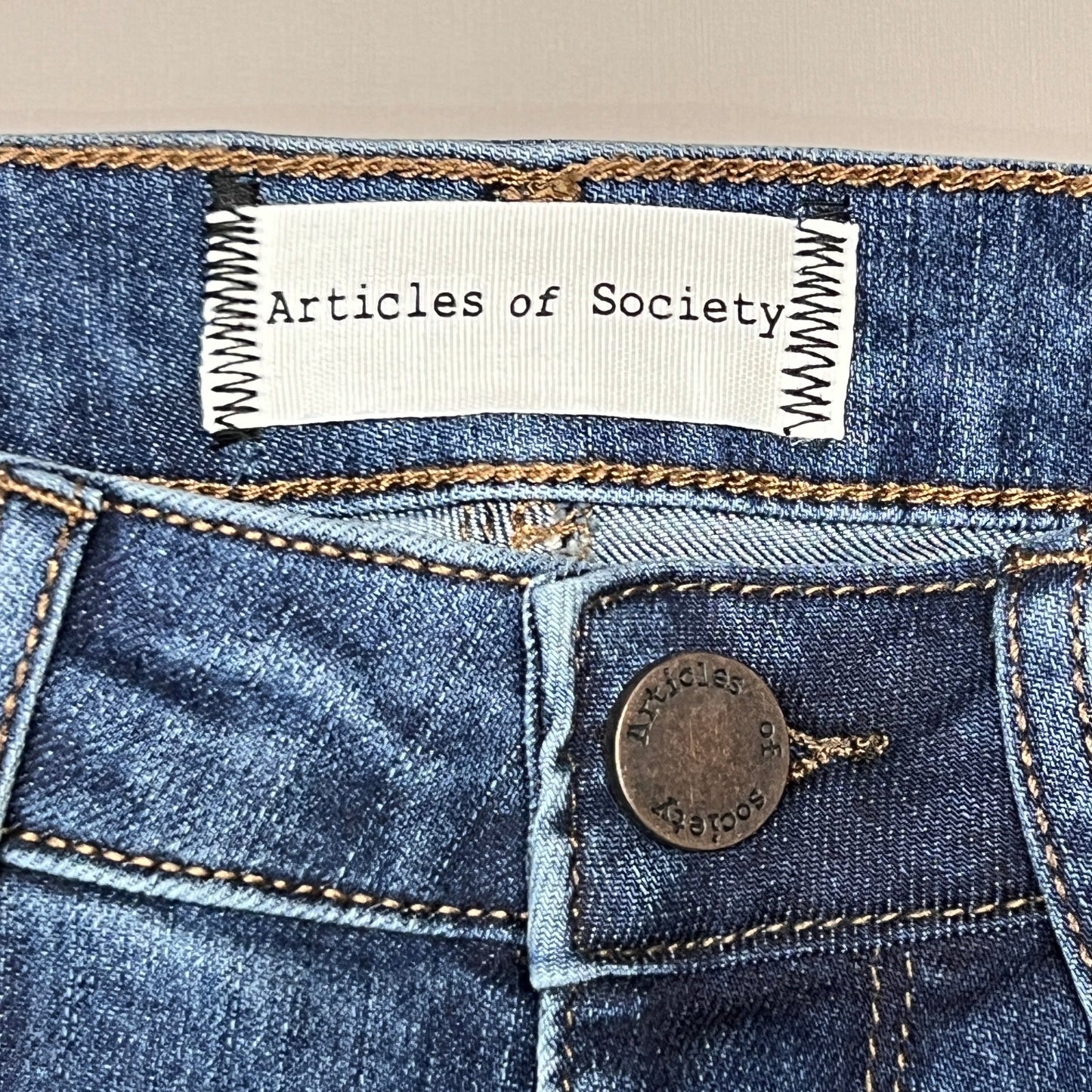 ARTICLES OF SOCIETY Hilo Ripped Denim Jeans Women's Sz 30 Blue 5350PLV-706 (New)