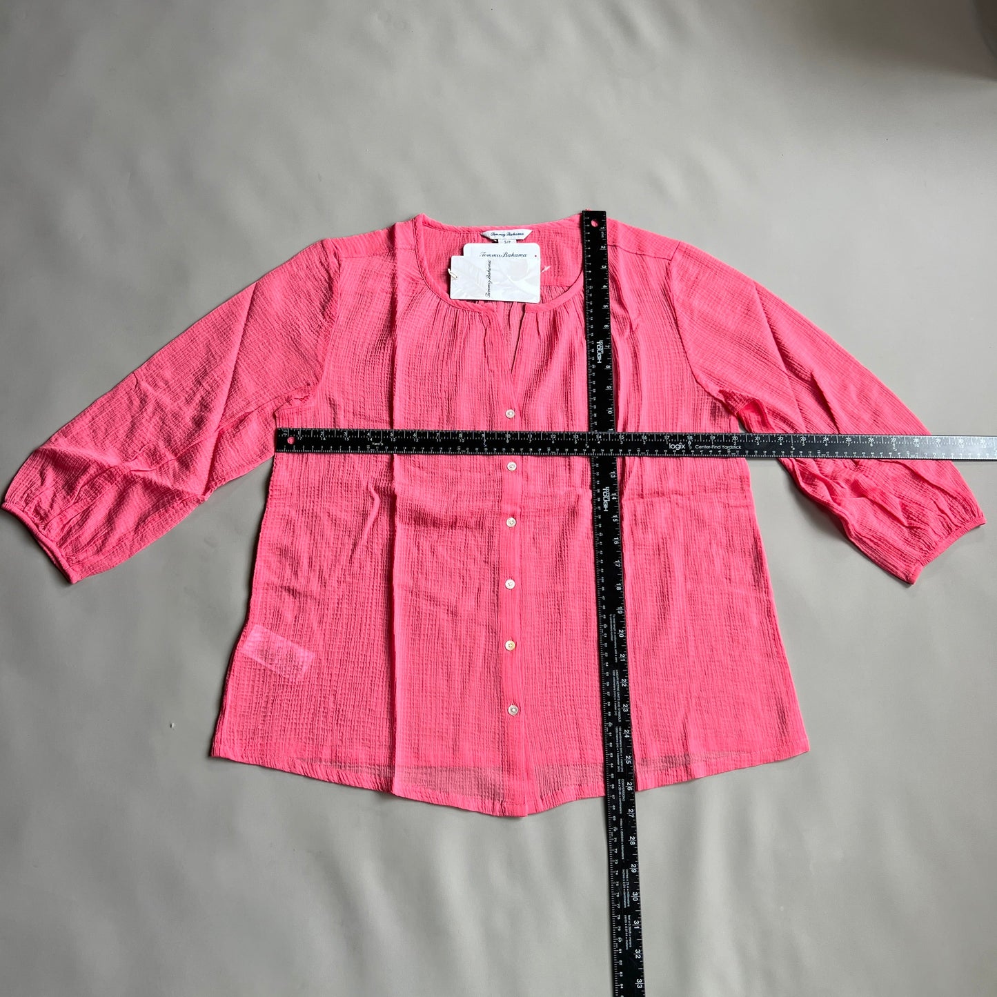 TOMMY BAHAMA Women's Lana Bay Gauze Top 3/4 Sleeve Tutti Frutti Size S (New)