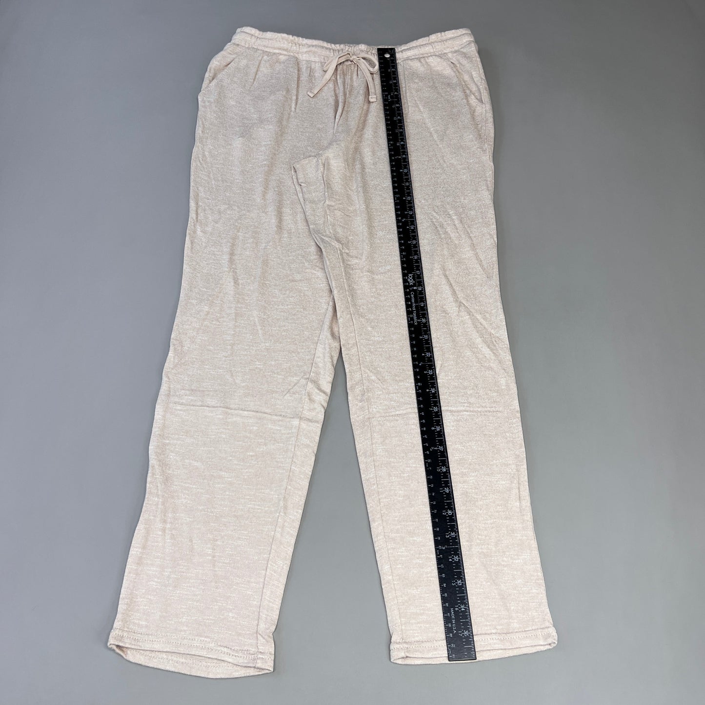 NATORI Soft Stretch Knit Lounge Pant Ankle Length Women's Sz M Heather Latte NC7208Y (New)