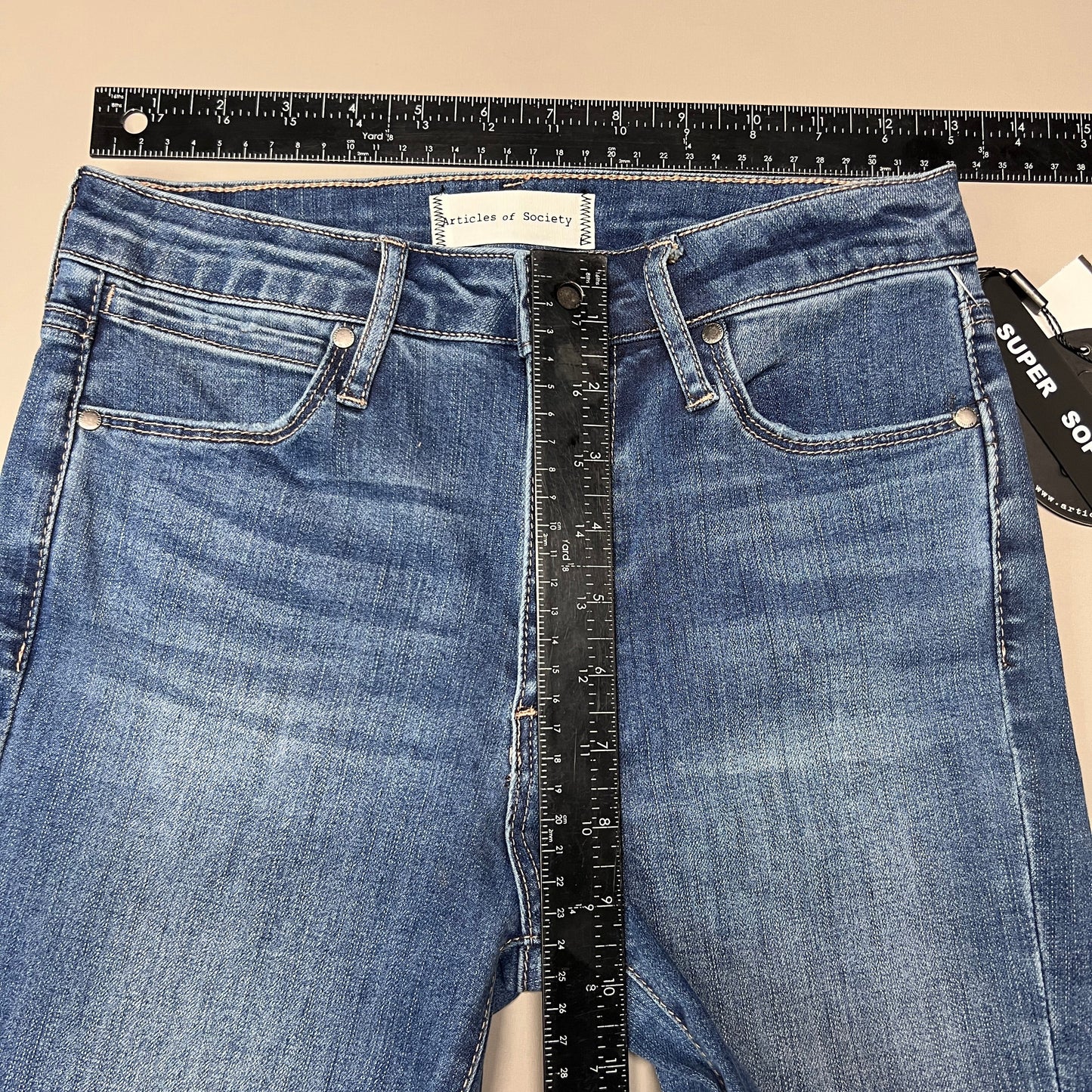 ARTICLES OF SOCIETY Pearl City Denim Jeans Women's Sz 25 Blue 4018PLV-712 (New)
