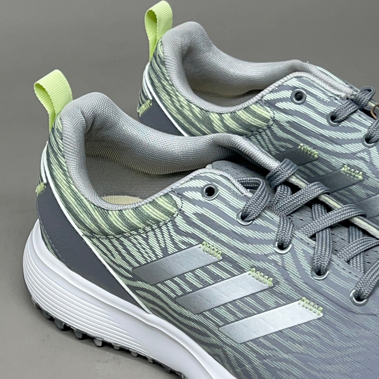 ADIDAS Golf Shoes W S2G SL Waterproof Women's Sz 6 Grey / Lime GZ3911 (New)