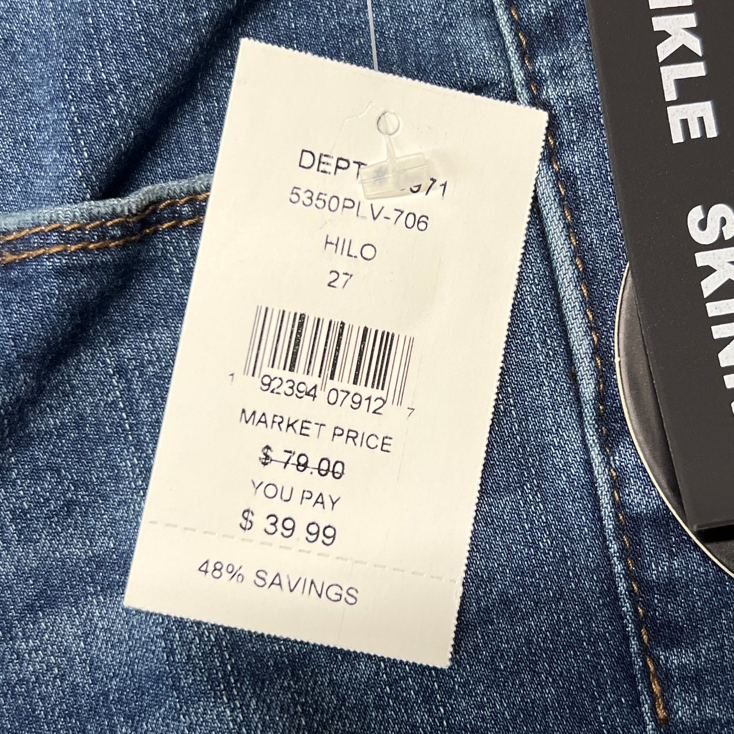 ARTICLES OF SOCIETY Hilo Ripped Denim Jeans Women's Sz 27 Blue 5350PLV-706 (New)