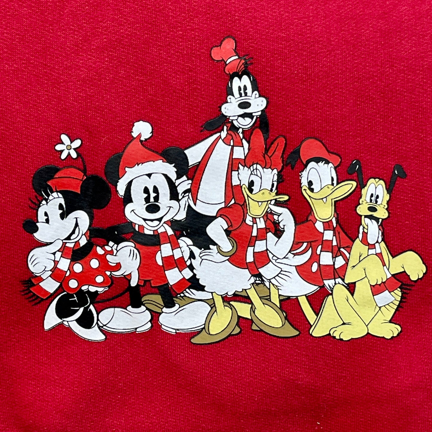 DISNEY Mickey Mouse Holiday Jogger Pants Women's Sweats Sz S Red (New)