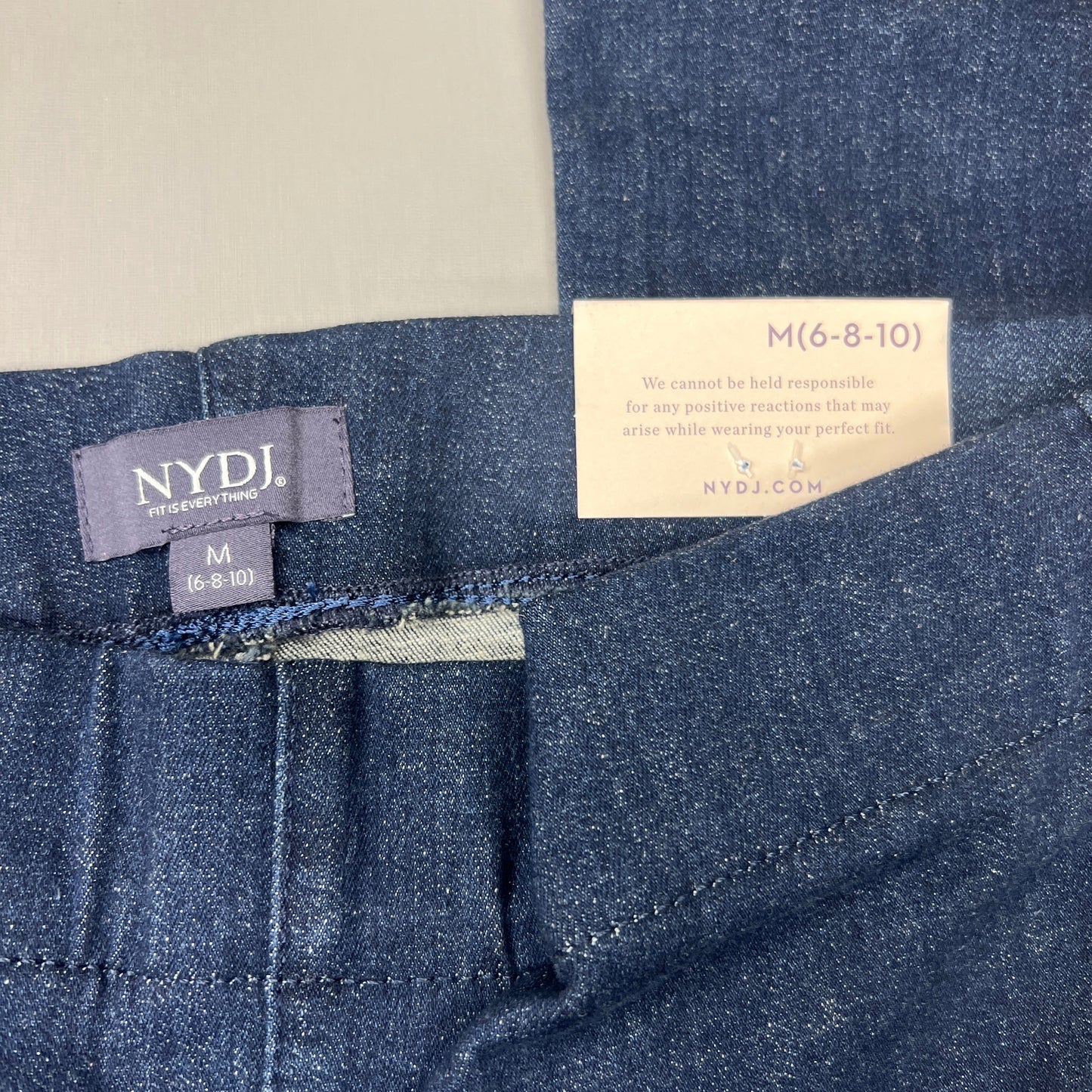 NYDJ Pull On Slim Boot Spanspring Denim Jeans Women's Sz M Kenzie MMNS8524 (new)
