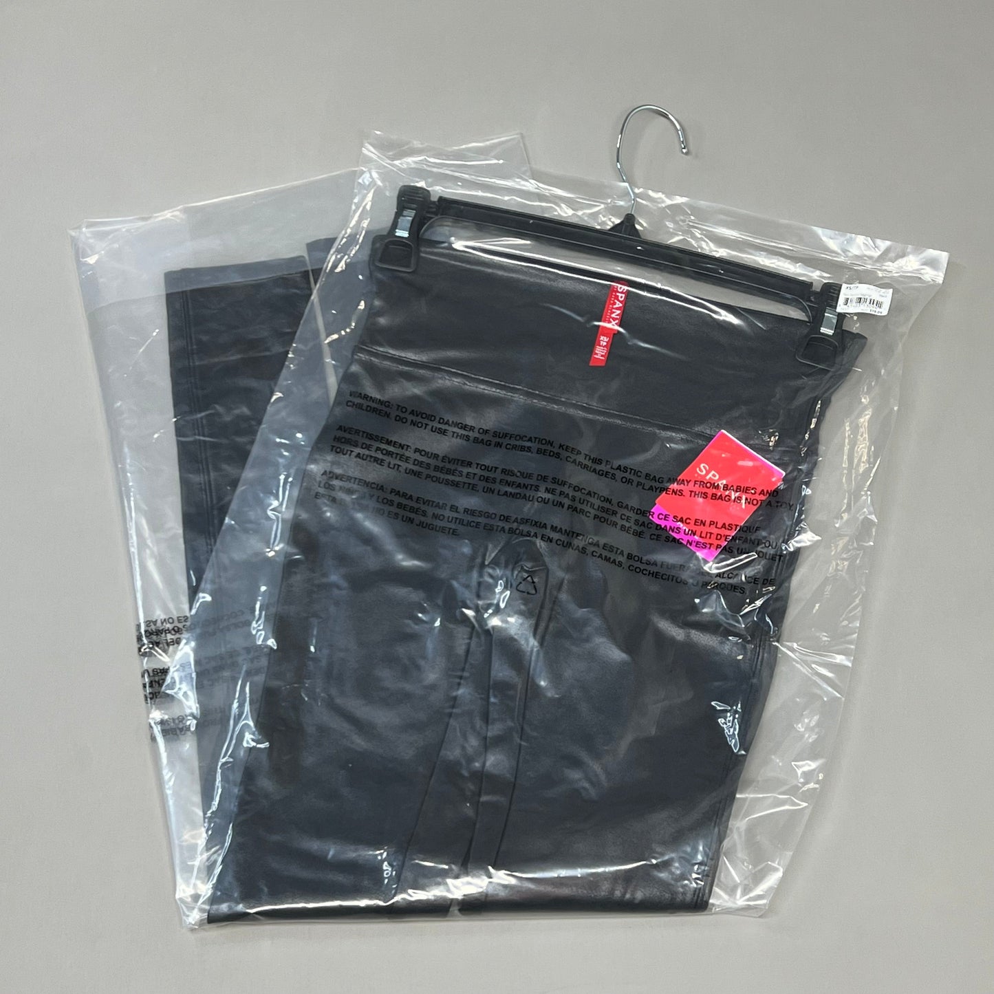 SPANX Faux Leather Leggings Women's Sz XS / TP Black 2437 (New)