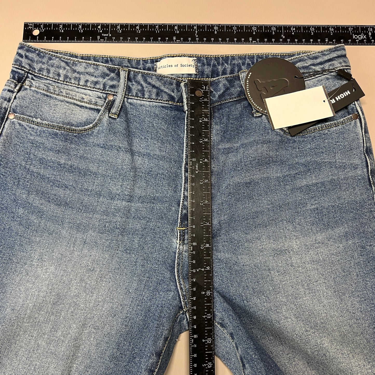 ARTICLES OF SOCIETY OMAO High Rise Denim Jeans Women's Sz 31 Blue 4009TQ3-716 (New)