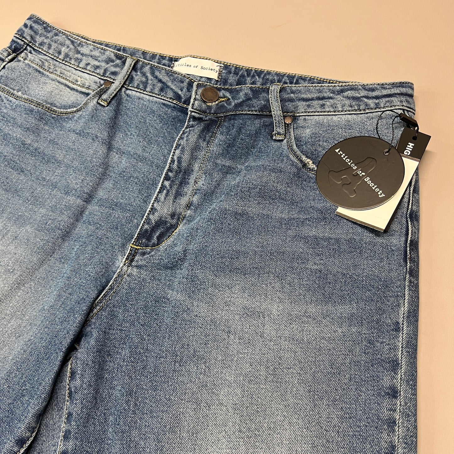 ARTICLES OF SOCIETY OMAO High Rise Denim Jeans Women's Sz 31 Blue 4009TQ3-716 (New)