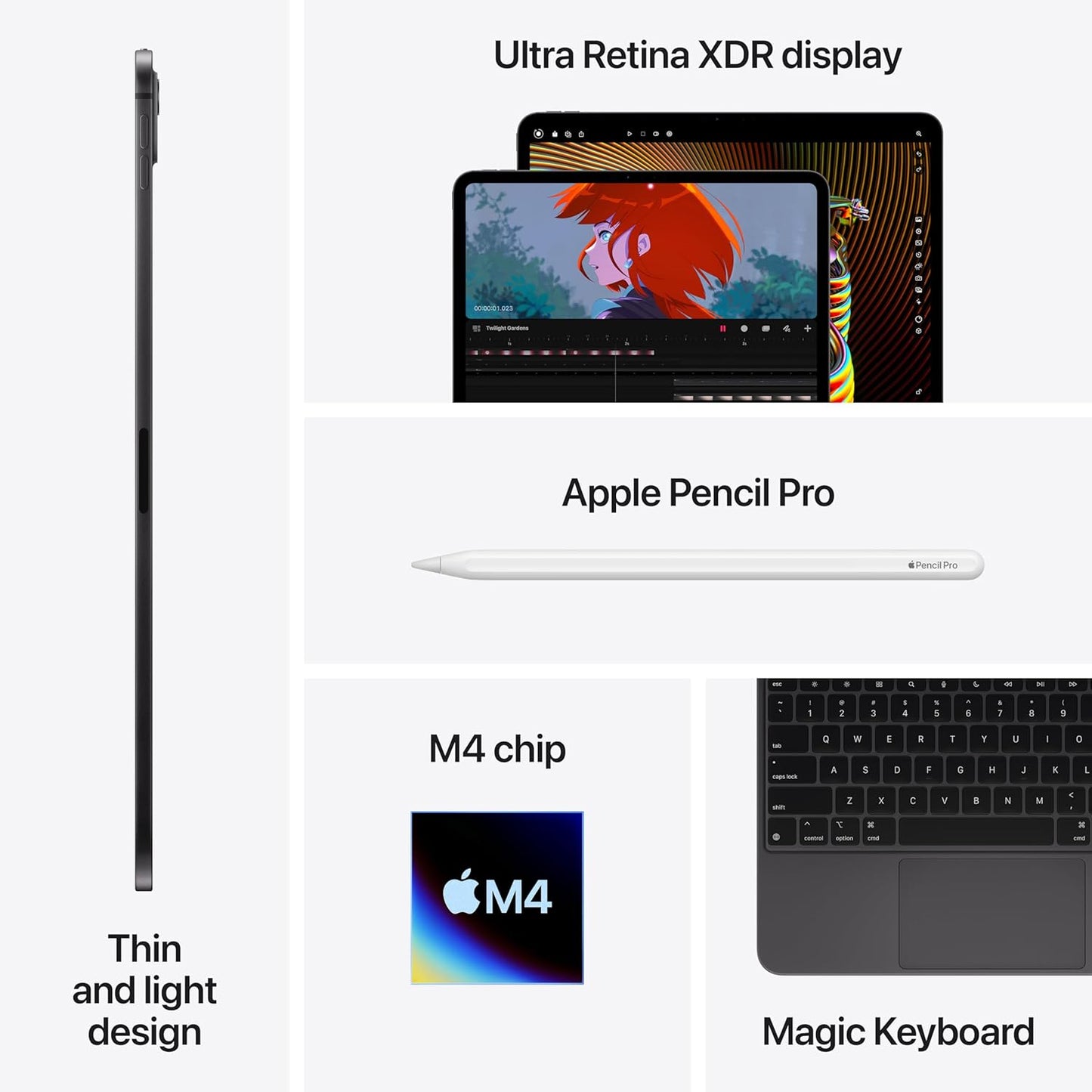 iPad Pro 11‑inch (2024) Nano‑Texture – M4 10‑Core CPU/GPU • Cellular 5G – 16GB RAM 1TB SSD • AppleCare+ 11/26
