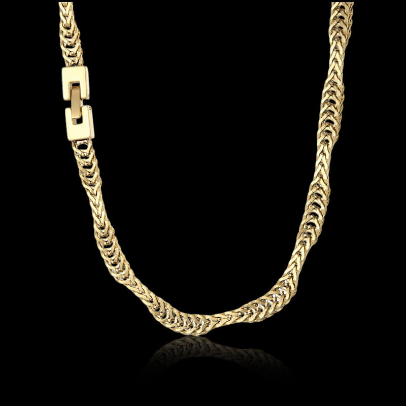 Irregular Wavy Stainless Steel Snake Chain