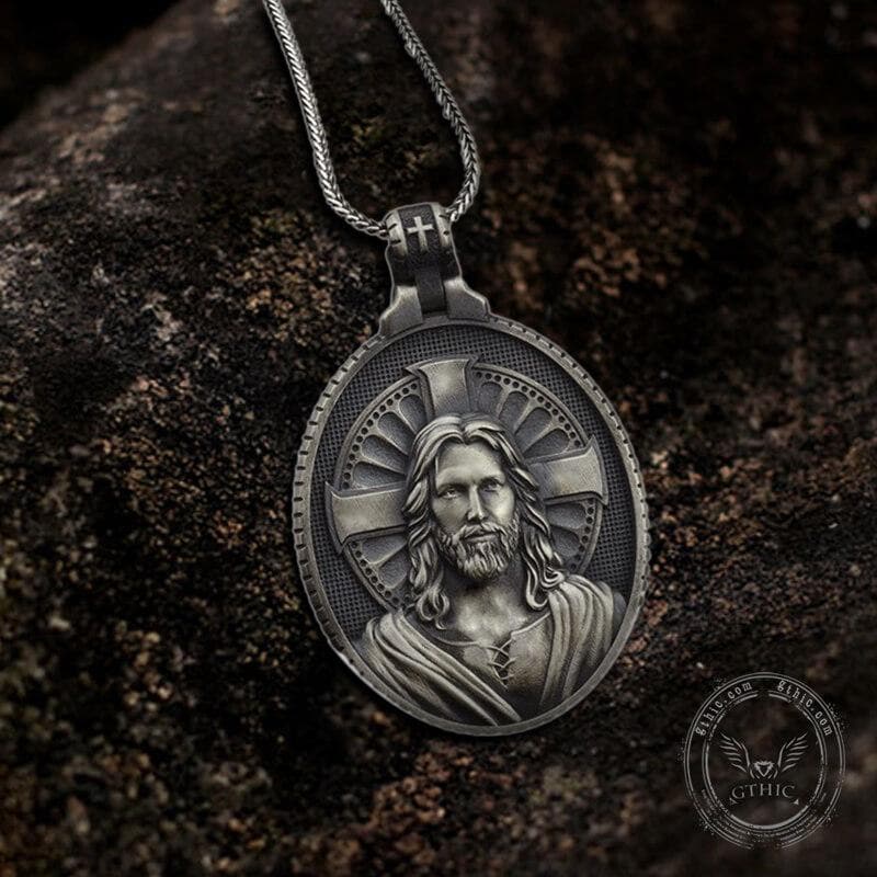 Jesus Christ Cross Pure Tin Necklace