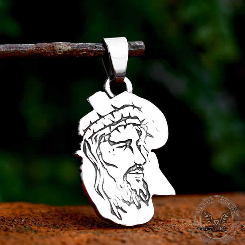 Jesus Head Stainless Steel Christian Pendant