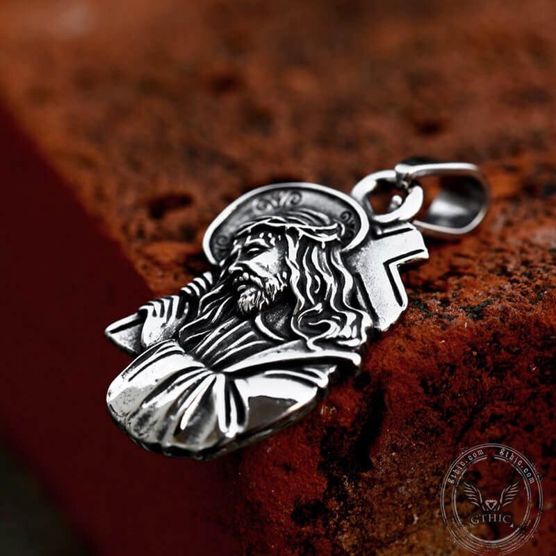 Jesus Head Stainless Steel Christian Pendant