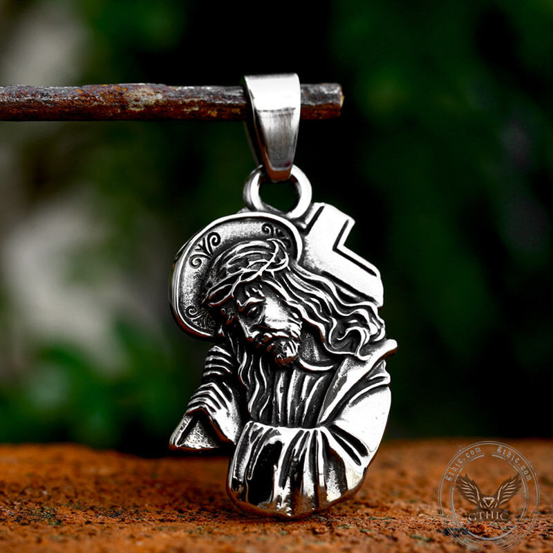 Jesus Head Stainless Steel Christian Pendant