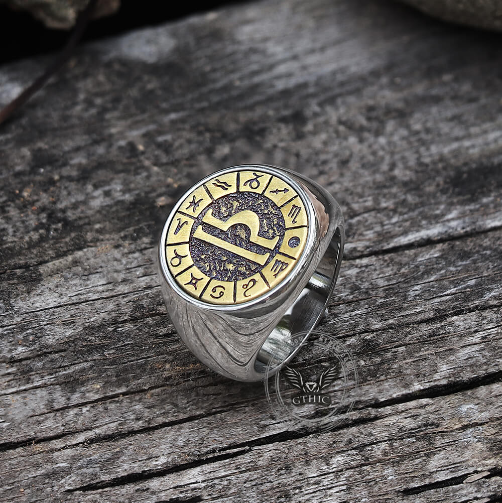 Libra Stainless Steel Ring