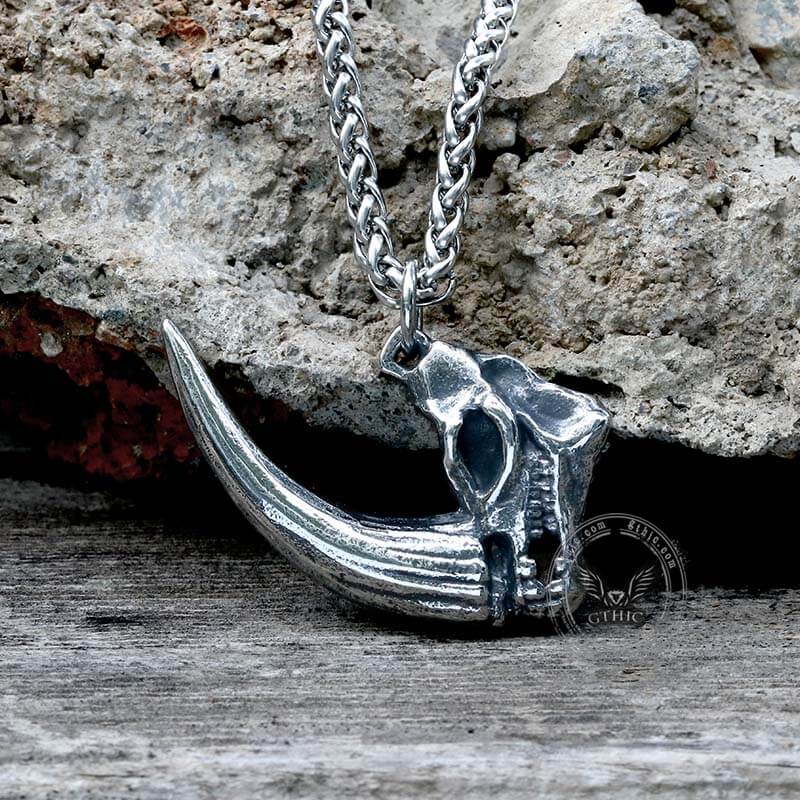 Mandalorian Mudhorn Skull Stainless Steel Pendant
