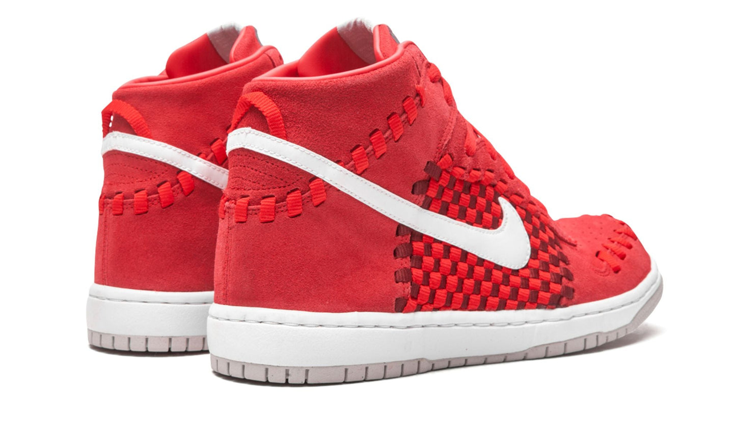 2012 NIKE DUNK HIGH "WOVEN RED CORNUCOPIA" SIZE 10.5M
