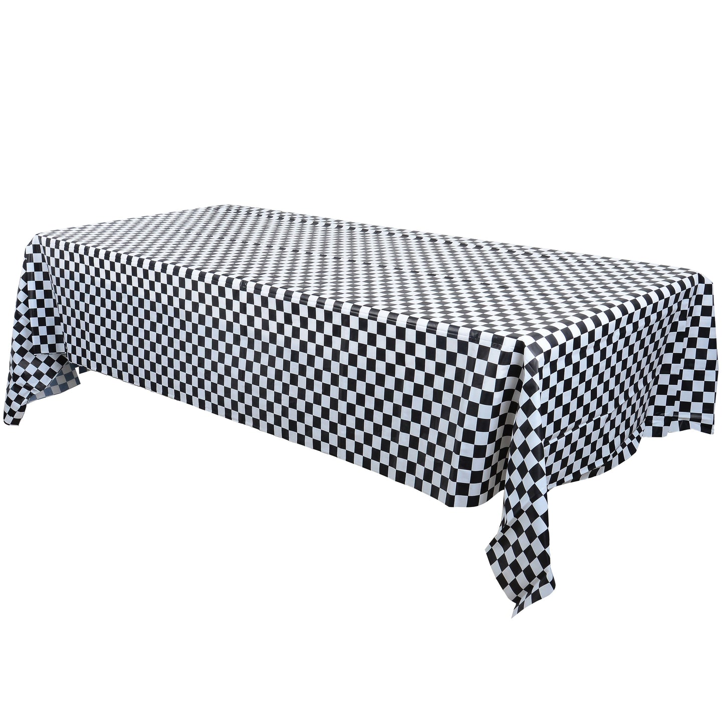 Plastic Table Cover/B&W Check