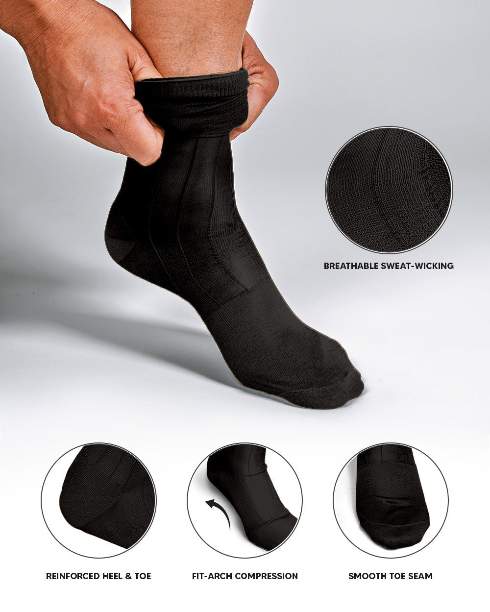 Vittorio Farina Men's Ribbed Shear Nylon Over The Calf Dress Socks
