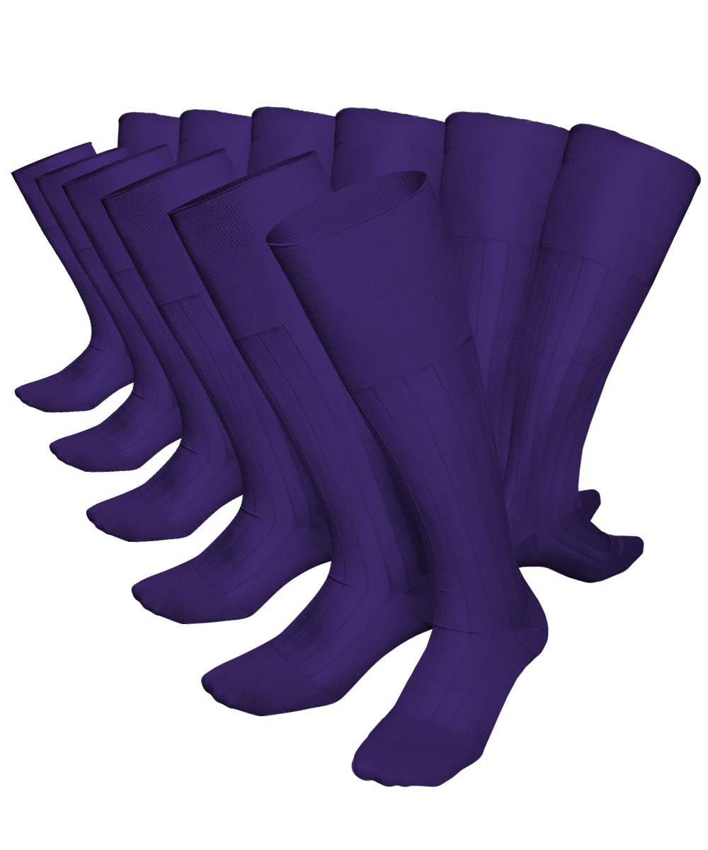 Vittorio Farina Men's Ribbed Shear Nylon Over The Calf Dress Socks