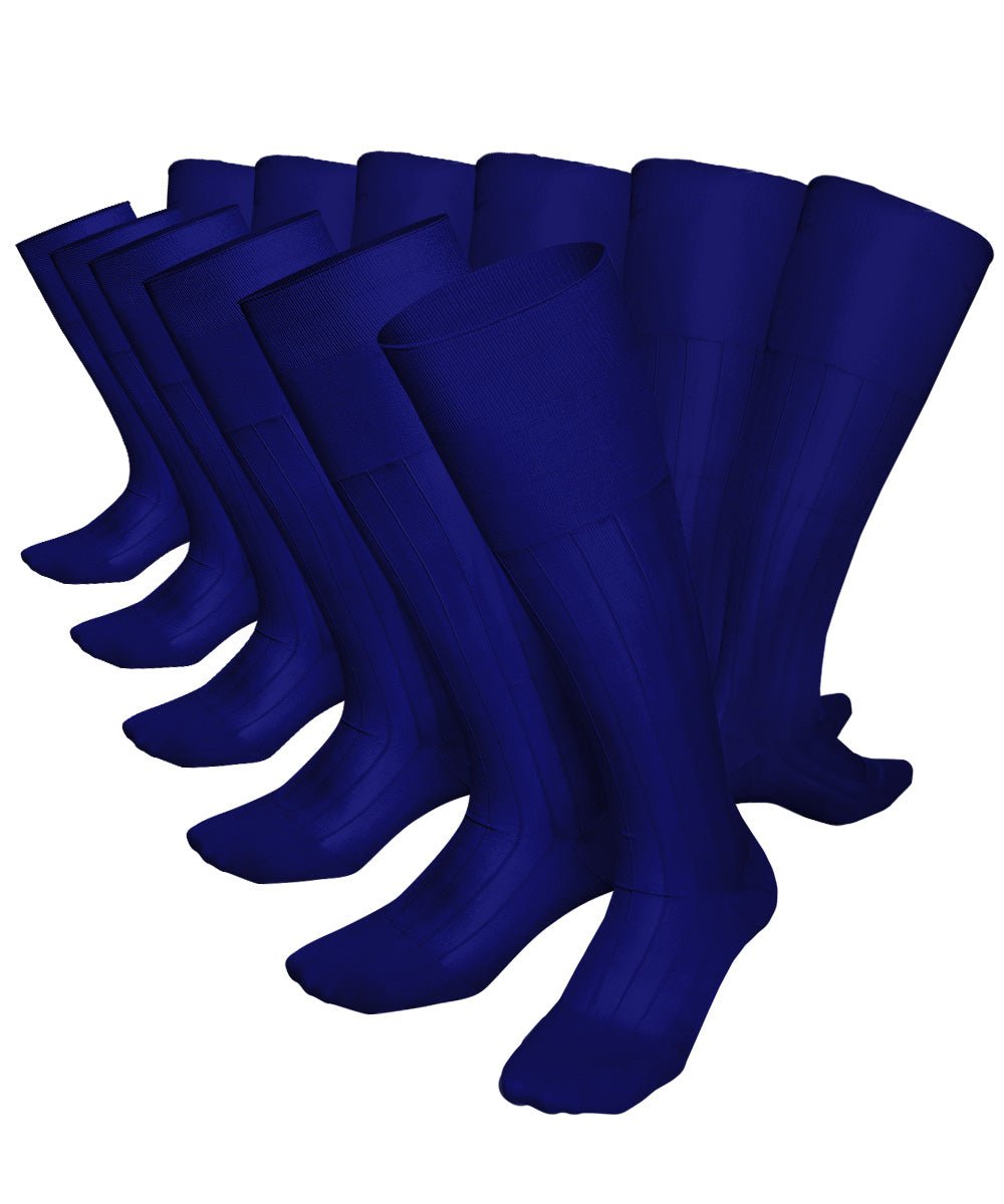 Vittorio Farina Men's Ribbed Shear Nylon Over The Calf Dress Socks