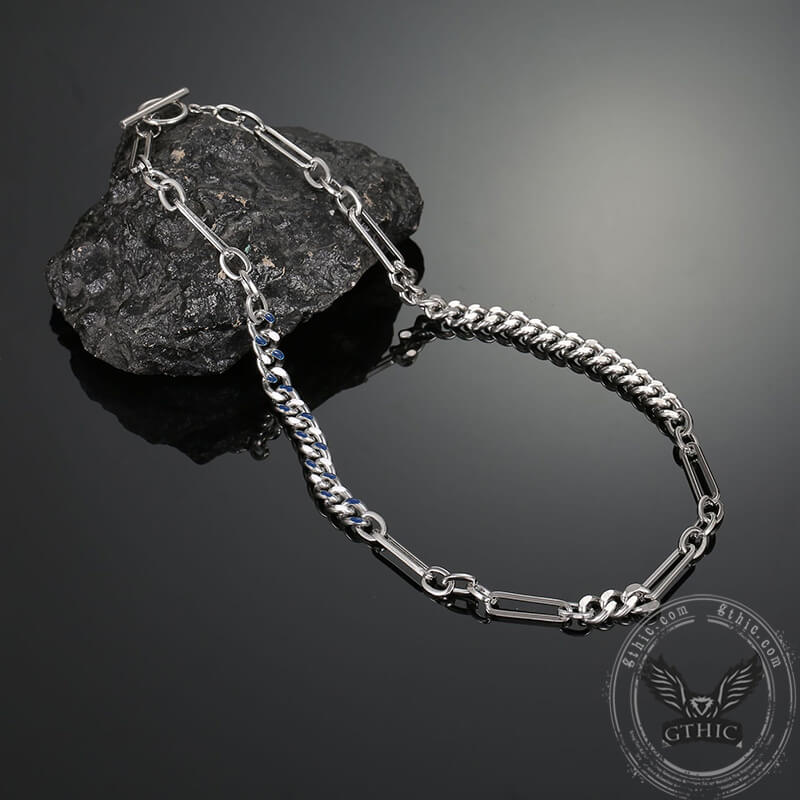 OT Buckle Cuban Chain Stainless Steel Necklace