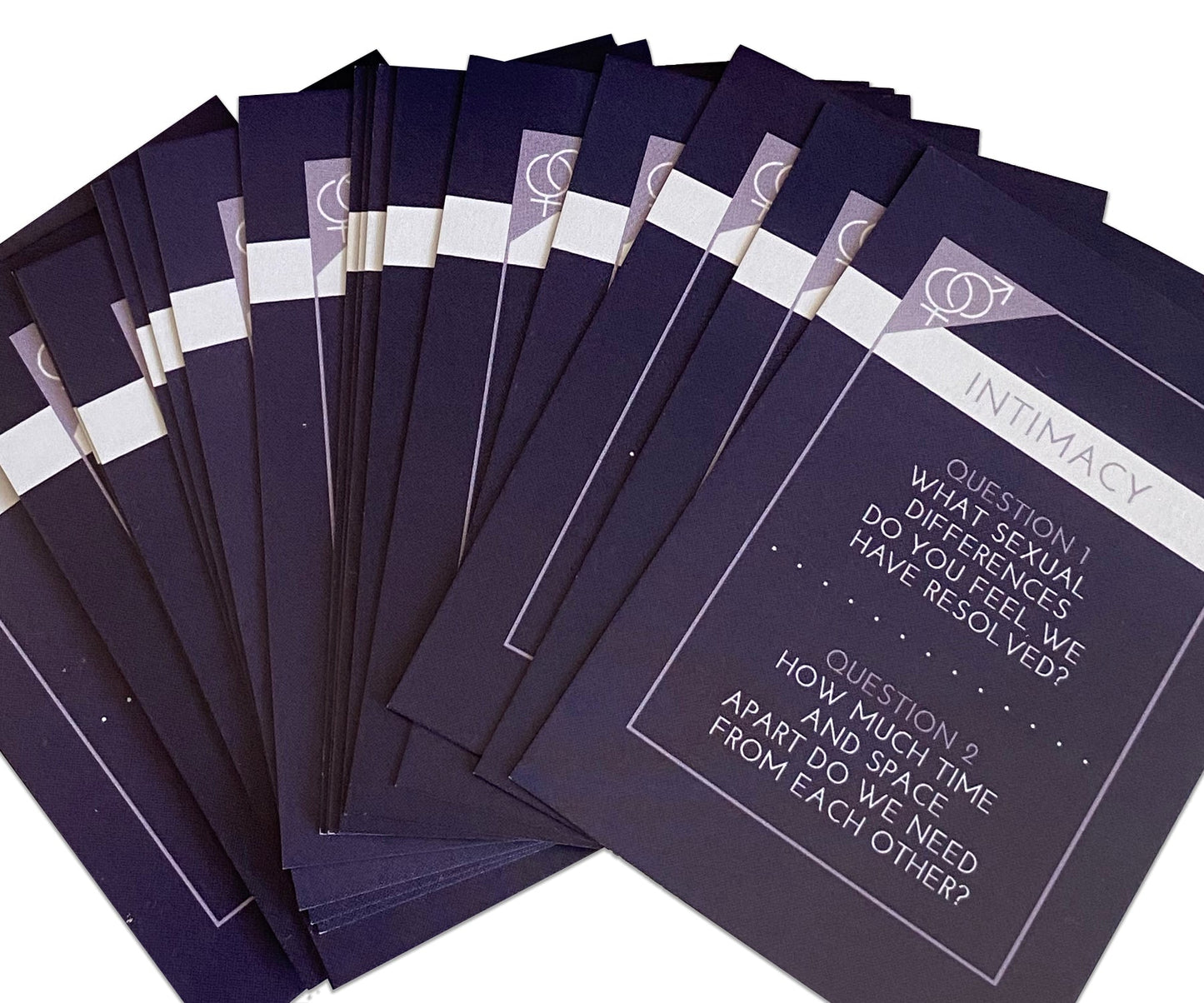 Conversation Starters Card Deck, with over 150+ questions in intimacy, romance, family and more!
