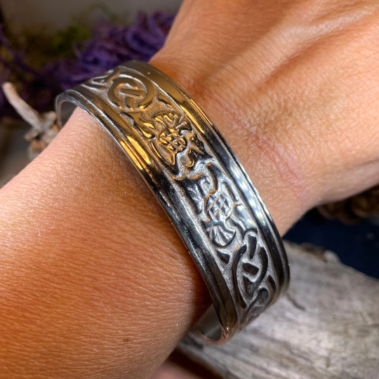 Thistle Pewter Bracelet
