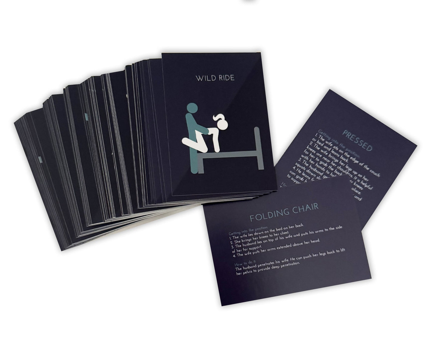 Sex Position Card Deck 2 Pack - Volumes 1 and 2, non-graphic with instructions