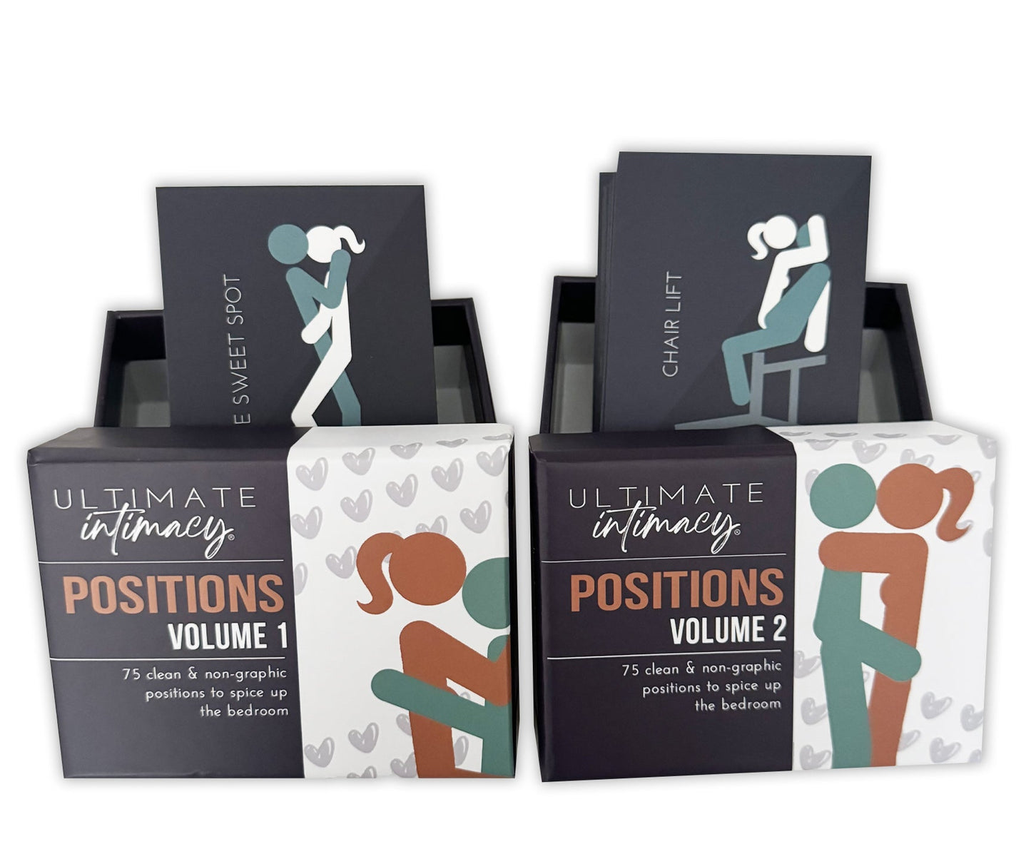 Sex Position Card Deck 2 Pack - Volumes 1 and 2, non-graphic with instructions