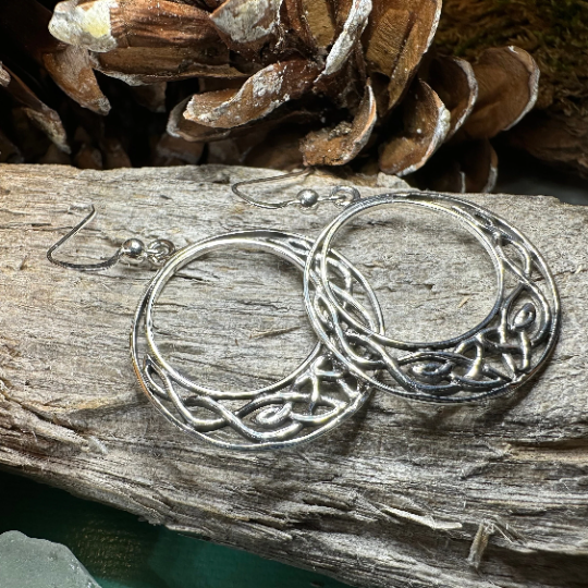 Celtic Knot Hoop Earrings