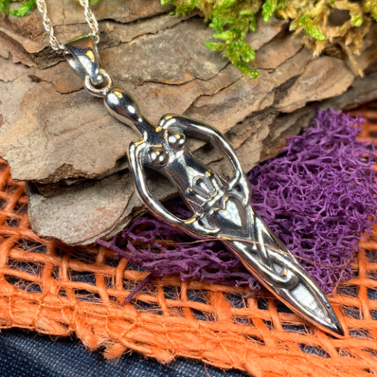 Danu Goddess Silver Necklace