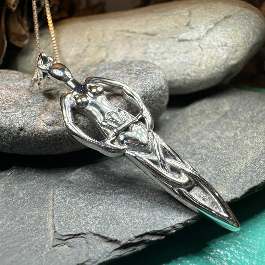 Danu Goddess Silver Necklace