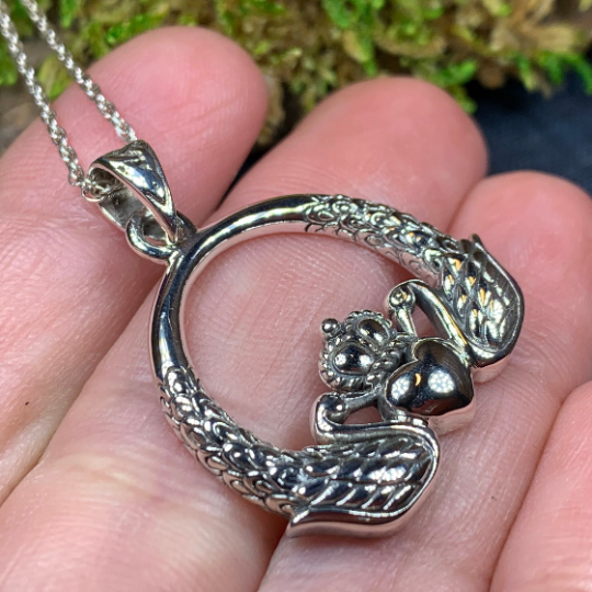 Loving Swan Claddagh Necklace
