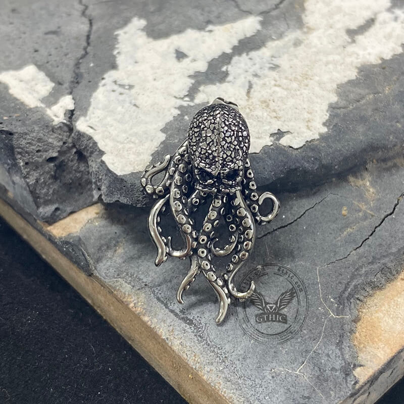 Punk Octopus Stainless Steel Animal Earrings