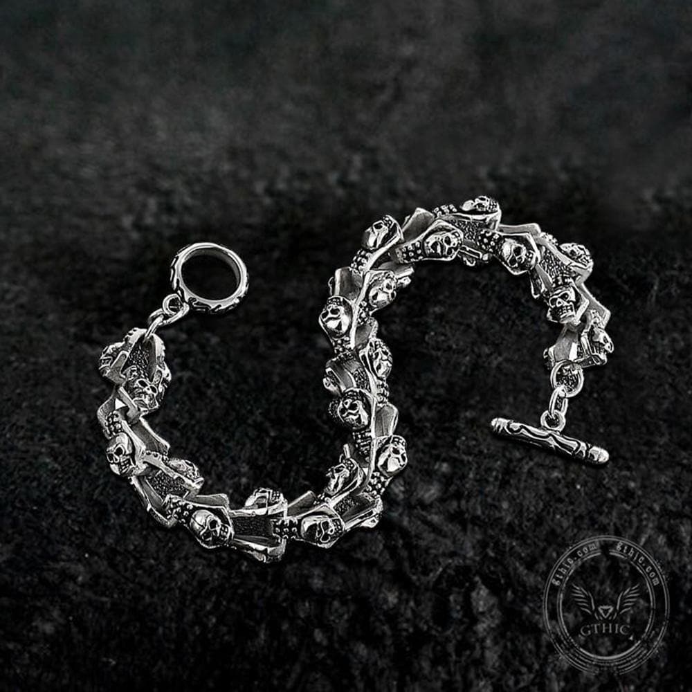 Punk Style Stainless Steel Skull Bracelet