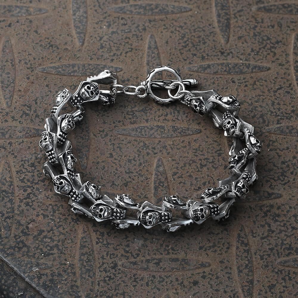 Punk Style Stainless Steel Skull Bracelet