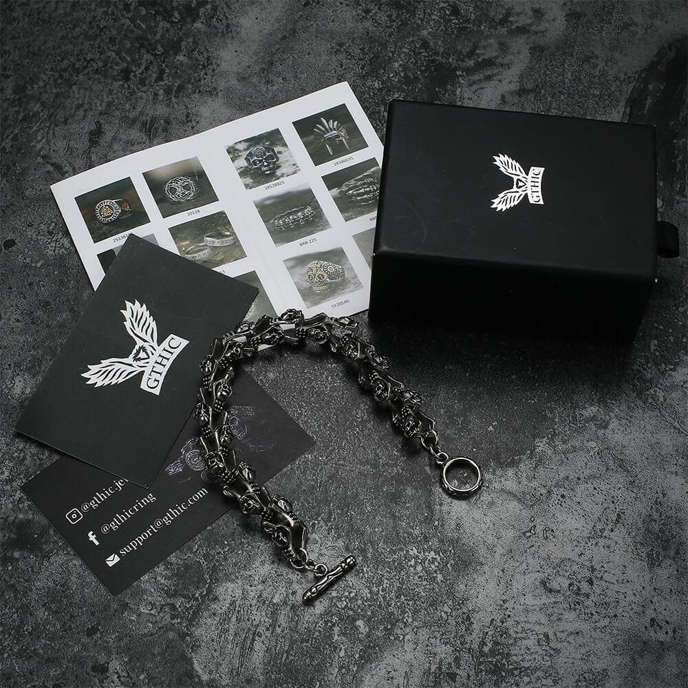Punk Style Stainless Steel Skull Bracelet