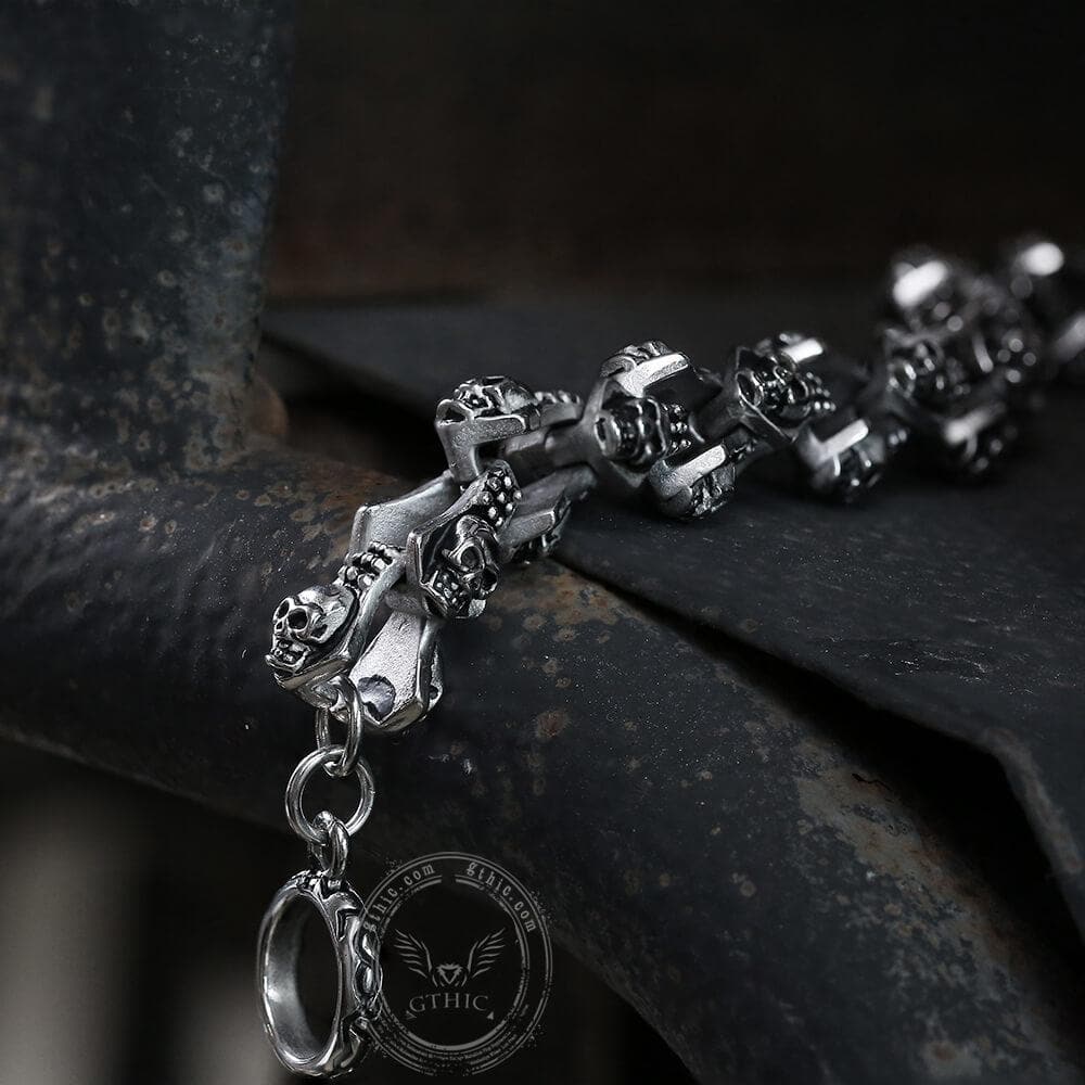 Punk Style Stainless Steel Skull Bracelet
