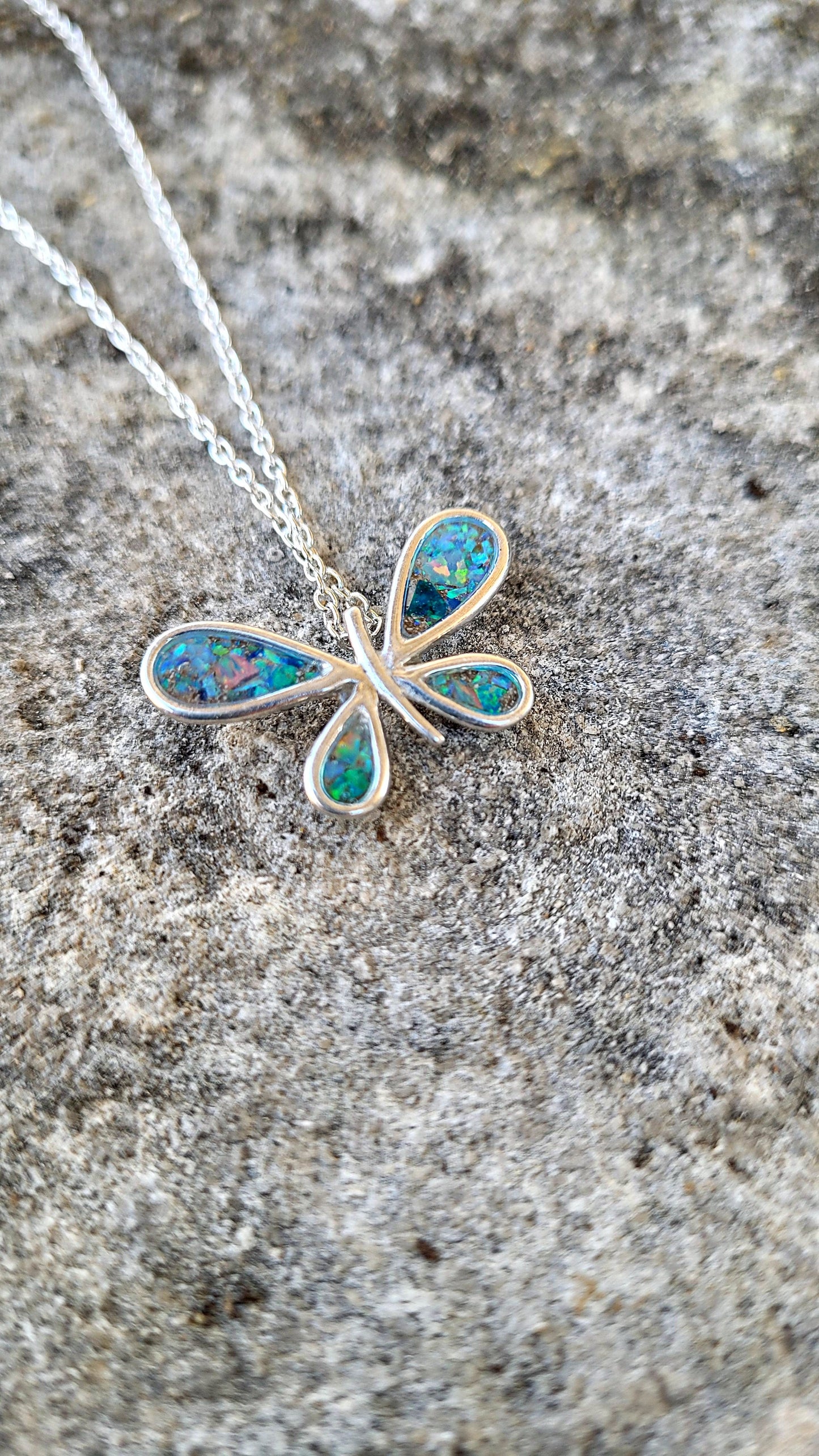 Sterling Silver Butterfly Memorial Pendant