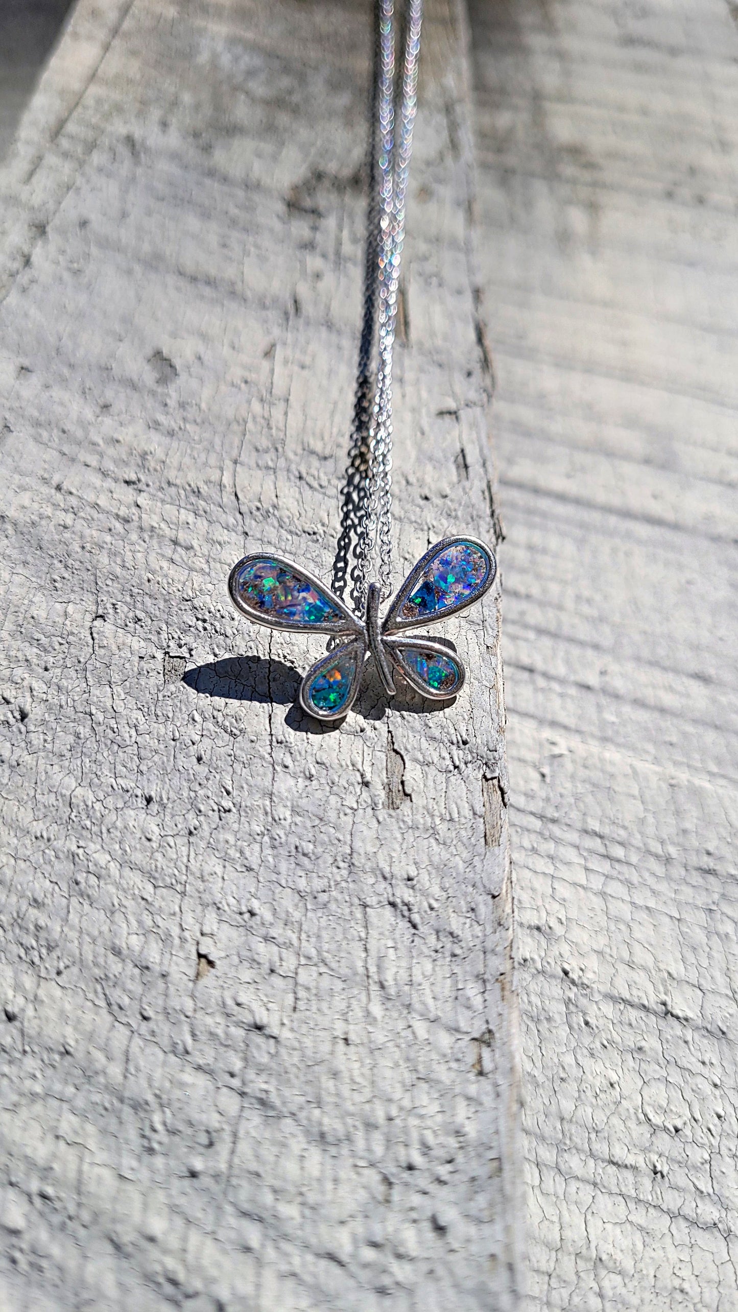 Sterling Silver Butterfly Memorial Pendant