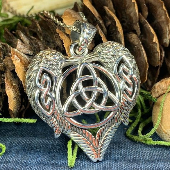 Celtic Raven Lovers Necklace